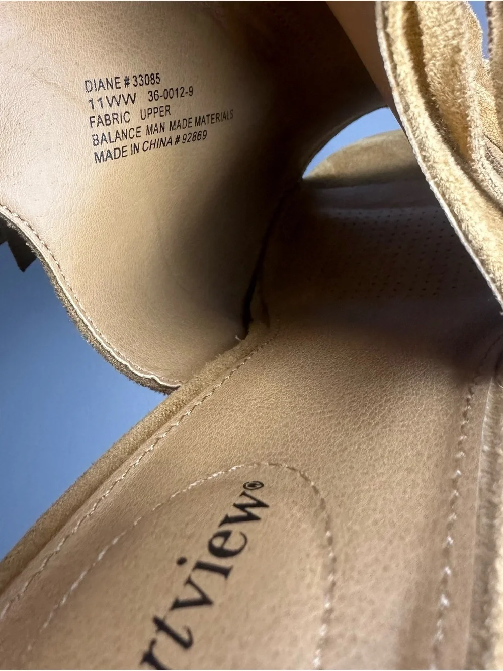 Comfortview Diane 11WW Tan Fringe Boho Espadrille Wedge Sandals Extra Wide